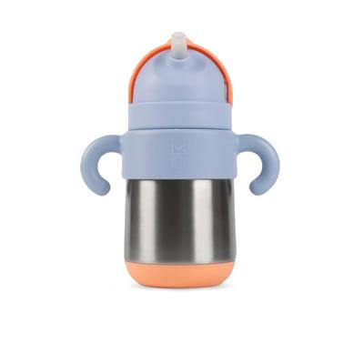 Melloware Baby Thermos with Stainless Steel Insulated Straw for Boys and New Matt Matt New Muted Baby Gift Straw, 270ml, Mug, Toddlers, Girls, Color,