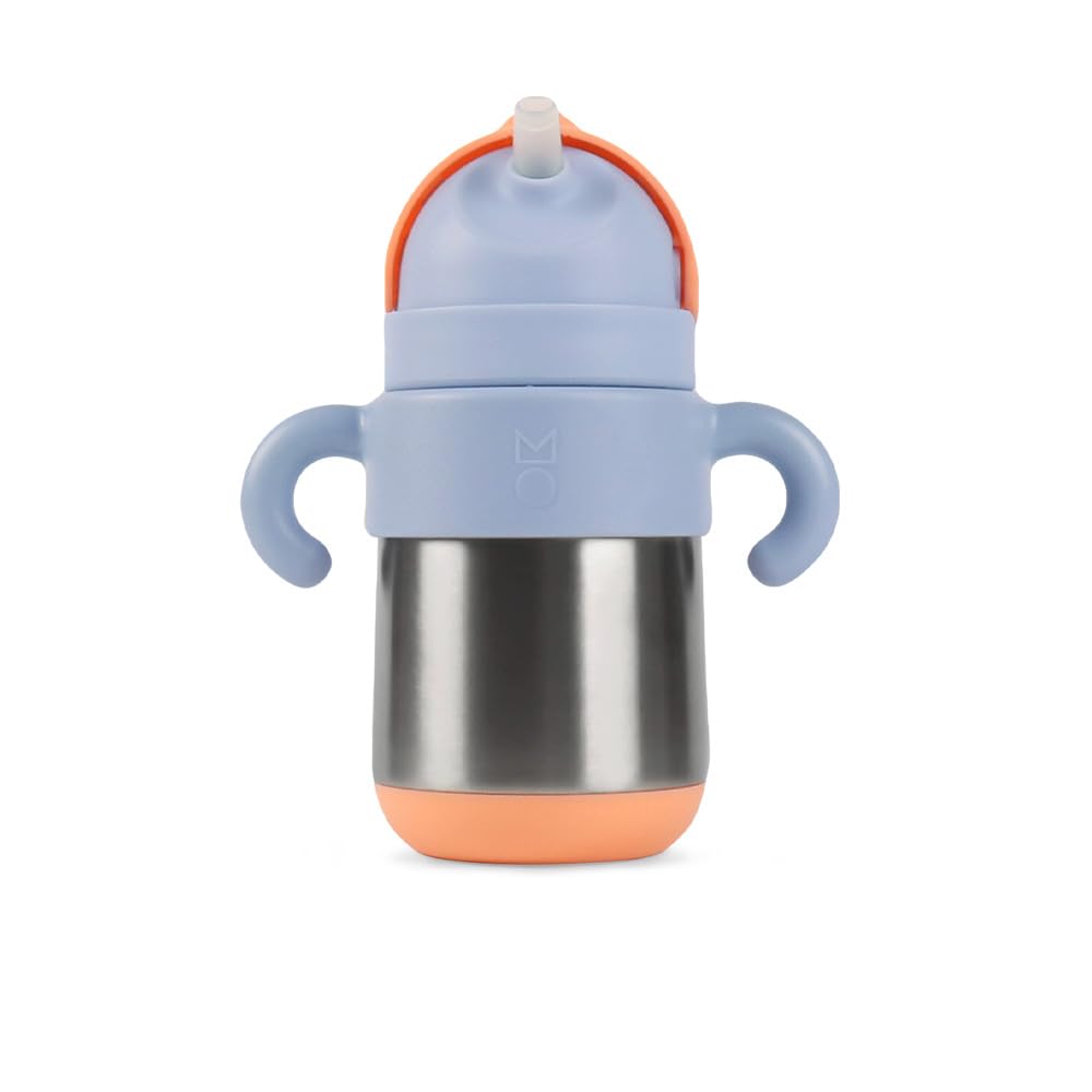 

Melloware Baby Thermos with Stainless Steel Insulated Straw for Boys and New Matt Matt New Muted Baby Gift Straw, 270ml, Mug, Toddlers, Girls, Color,