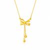 Dainty Gold Bow Knot Pendant Necklace for Women Trendy Tassel Drop Chain Elegant Fashion Pendant Jewelry Gift for Wedding Party Daily Wear