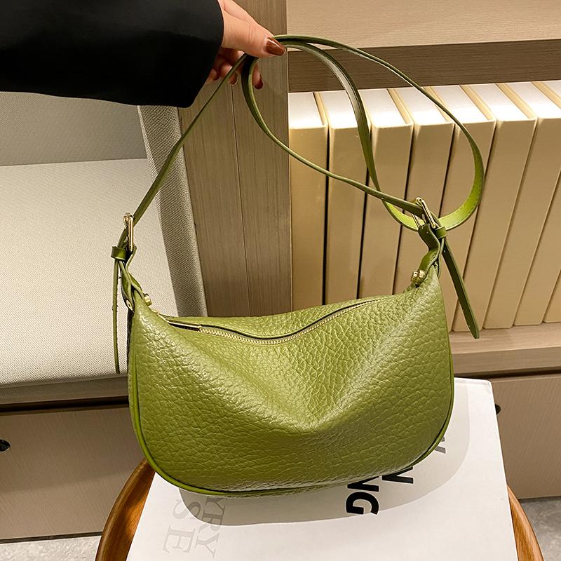 Women's Genuine Leather Messenger Bag Soft Vintage Cow Leather Feminine Crossbody Bag