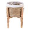 Floor Flower Stand, Heavy Pots Stable Rattan Basket, Smooth Surface Flower Stand for Indoor Outdoor Balcony