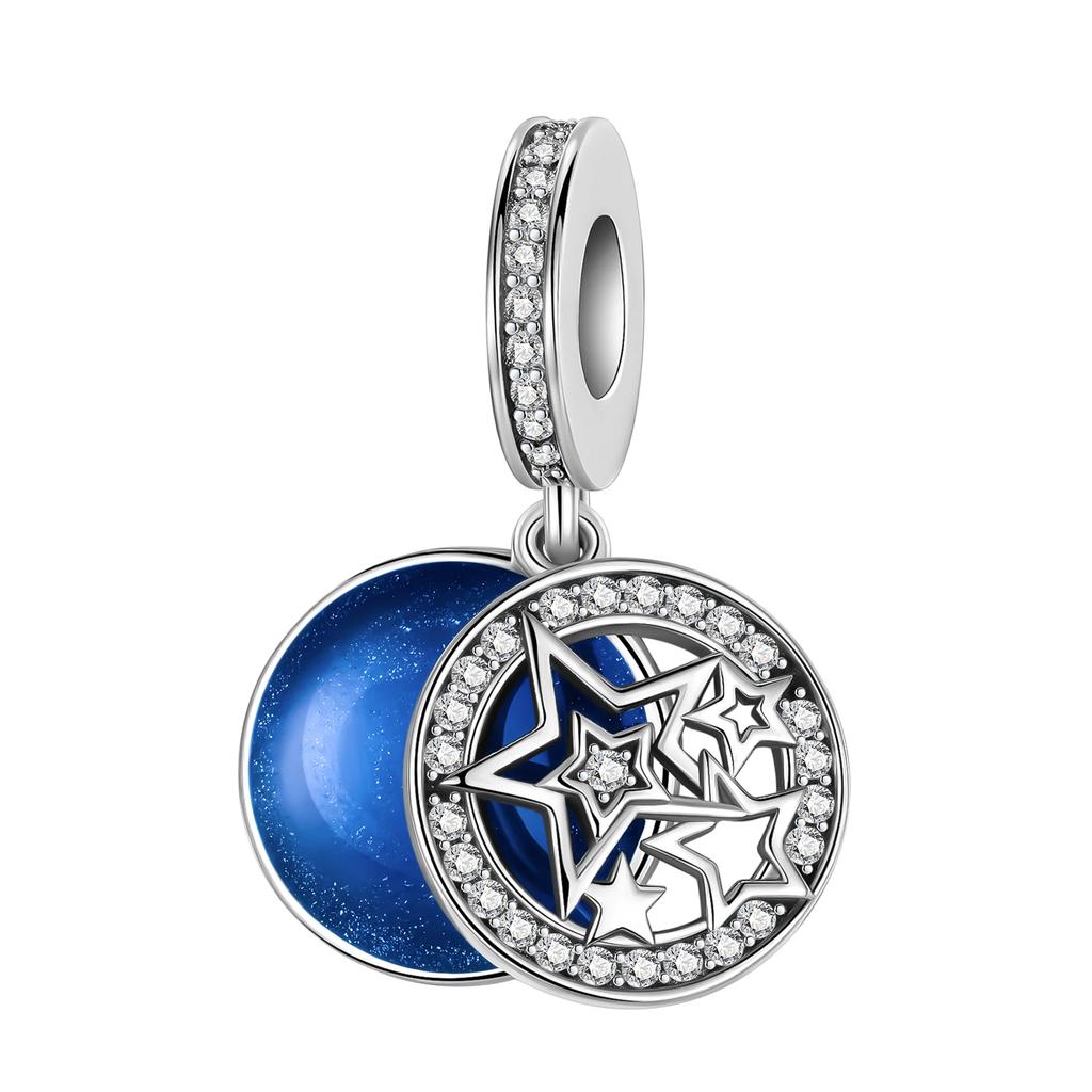 New Copper Blue Astronaut Planet Ocean Dolphin Charm Bead Fit Bracelet Women Jewelry Diy Gift