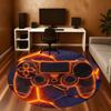 1PC Glowing Controller Round Chair Mat Area Rug - Non-Slip, Floor Mat for Office, Bedroom, and Indoor Decor -Gift D1127174