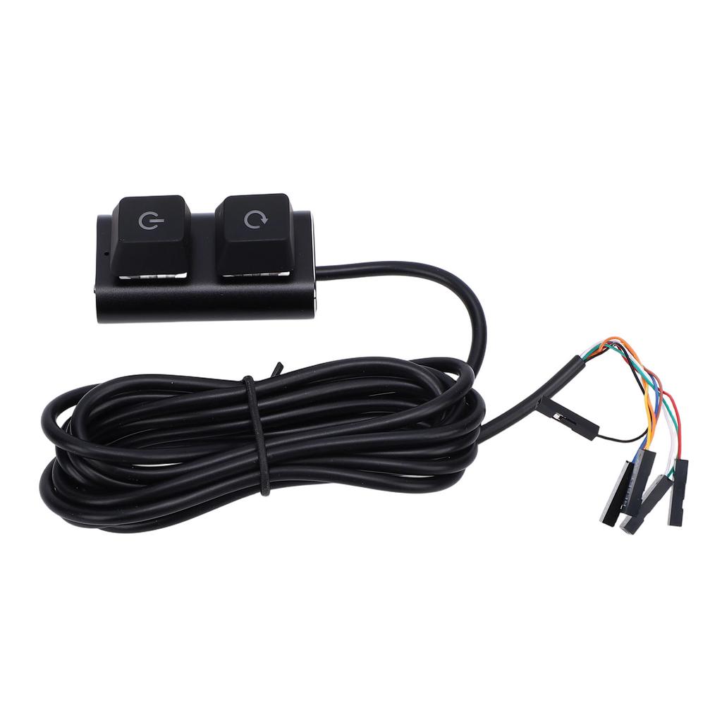 Desktop Computer Power Switch External PC Power Button Extension Cable with On Off Reset Switch for Computer Motherboard