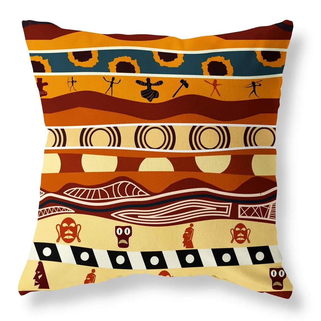 Retro Bohemian Pattern Printed Pillowcases Living Room Sofa Cushion Cover Home Decor Practical  Izable