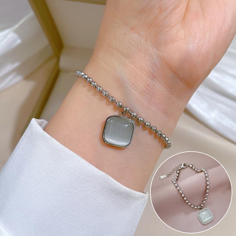 Furnace Real Gold Zircon Hip-Hop Bracelet Gold Fashion Temperament Korean Version Simple Luxury Niche