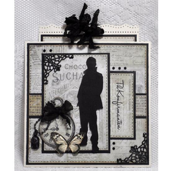 Muž postava Shadow Cutting Dies DIY Scrapbook Papírové karty Craft Punch Stencil