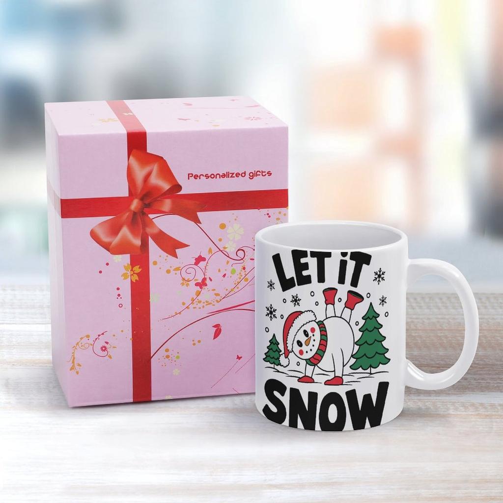 1pc 11oz Blank Ceramic Mug, Double-sided Printed Drink Cup, Solid Ceramic Body, Smooth Interior, Clean White Style for Modern Home Living