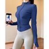Sunscreen Clothes Stand-up Collar Tight Sports Jacket Women's Yoga Clothes Top Zipper Cardigan Running Fitness Clothes Jacket Long Sleeves