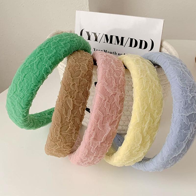 Candy-colored high-crown headband, Korean internet celebrity style, elegant headband, age-reducing wide-brimmed hair headband, hair ornament