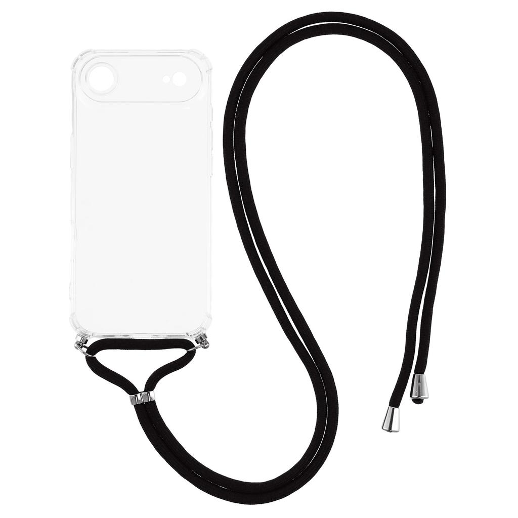 For iPhone 17 Air Case Reinforced Corner TPU Clear Phone Cover with Lanyard