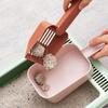 2in1 Cats Litter Scoops Set Small Pet Litter Cleaning Tool with Garbage Container Small Animal Litter Cleaner