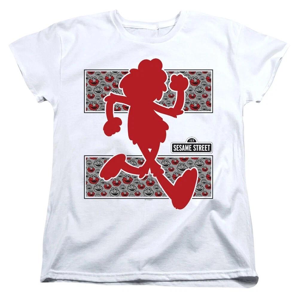 Sesame Street  Elmo Runs  Women s T-Shirt XL