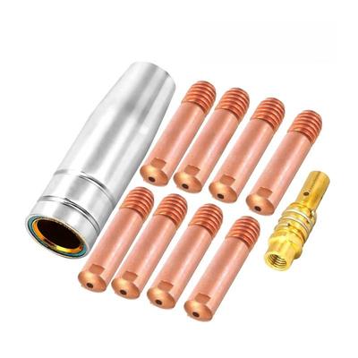 15AK Dual-Protection Welding Gun Accessories: 12 Protective and Conductive Nozzles.