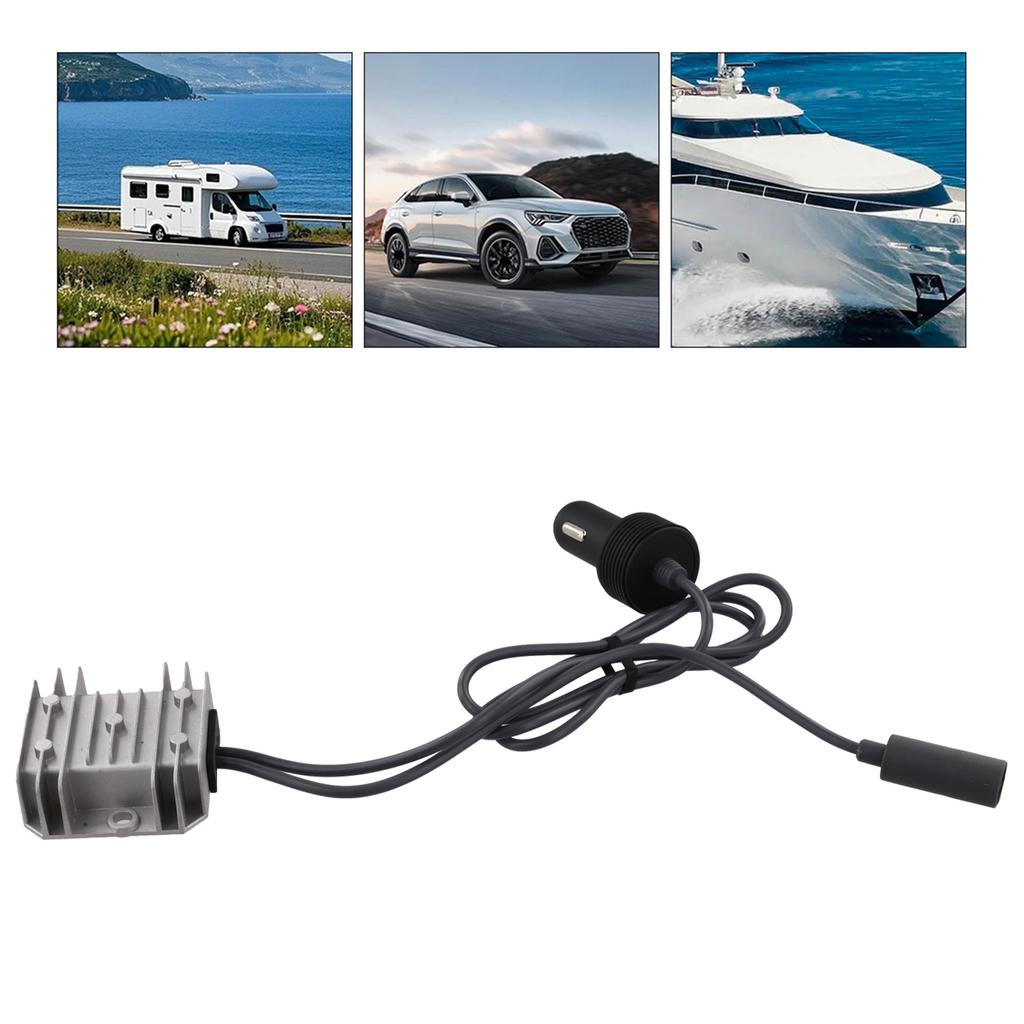 For Starlink Mini Cable Car Adapter With Step Up Converter 12V Power Cable With Cigarette Lighter Plug 10-28V To 30V 3.5A