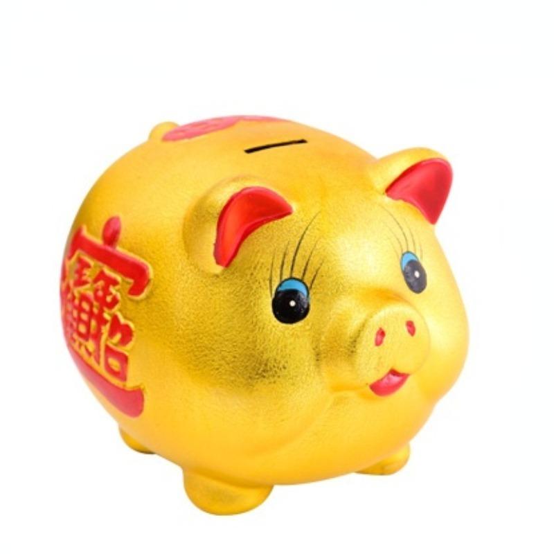 Luxury Gold Ceramic Pig Piggy Bank Secret Storage Wedding Creative Paper Money Coin Money Box Hidden Safe Adult Child Piggy Bank
