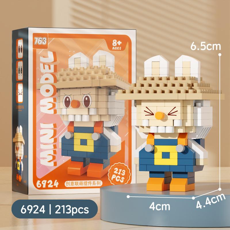 Rabub Cartoon Puppe Baustein Diamant Kleine Partikel Puzzle Zusammenbau Spielzeug