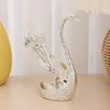 Swan Tableware Holder Base Elegant Gold Alloy Fruit Fork and Spoon Cutlery Set Dessert Teaspoon Dinnerware Kitchen Accessories