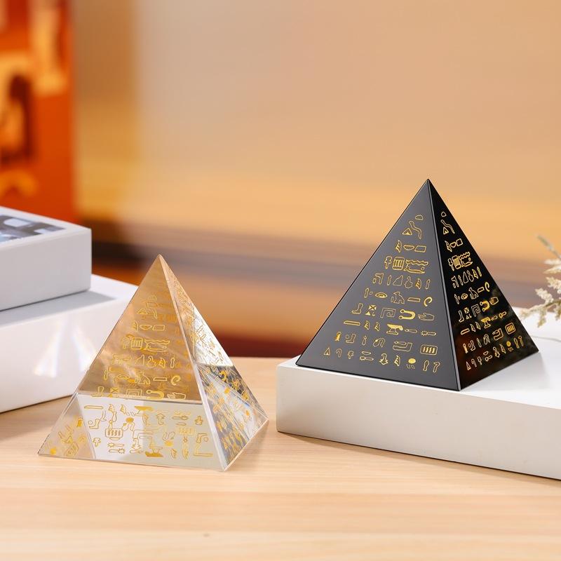 Scripture Ancient Egyptian Style Creative Pyramid Crafts Ornaments Quadrangular Prism Energy Tower Photography Props