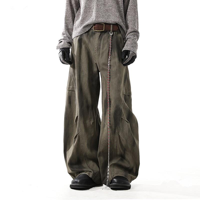 

Unisex Retro Pleated Tie-Dye Streetwear Pants 2XL