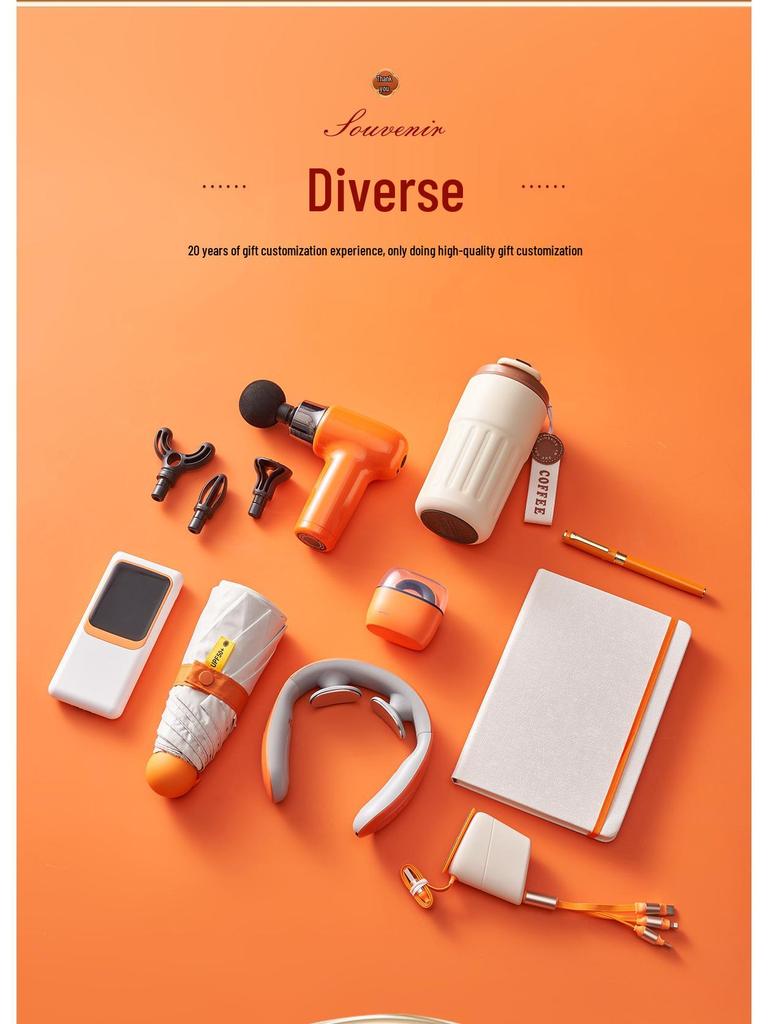 Exquisite Employee Gift Set: Coffee Cup & Massager