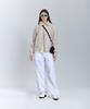 Ironyporno Whiteline 86-Iro199 Color Mix Varsity Leather Jacket Ivory