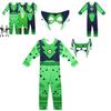 Kostým Wild Kratts Síla zvířete pro děti se zelenou námořnickou kombinézou a maskou