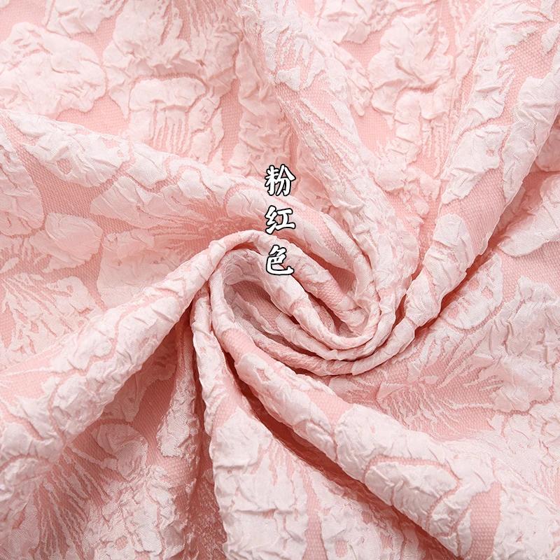 160x50cm Vintage Relief Lily Jacquard Fabric For Women's Dresses, Princess Dress Children's Clothing Handmade DIY Fabric TJ10253