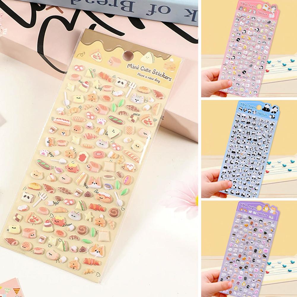 1 Sheet Cartoon Animals Cat Panda Double Stickers For Mobile Phone Case Mirror Scrapbook Journal Animal Decoration Gifts