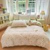 Floral Printed Duvet Cover 1Piece- 100% Cotton Luxury Bedding, Pre-Washed for Softness, for Bedroom Decor - Zipper Closure