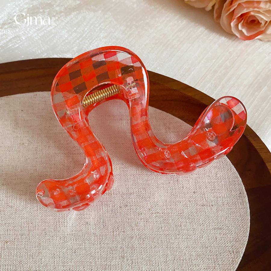 French Simple Transparent Acrylic Mesh Flower Hairpin Delicate Shark Clip Design Hair Accessories