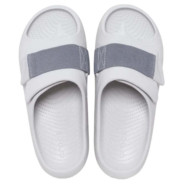 Crocs Open Toe Velcro Non-Slip Slide Sandals Unisex Sandals Gray 209413-1FT