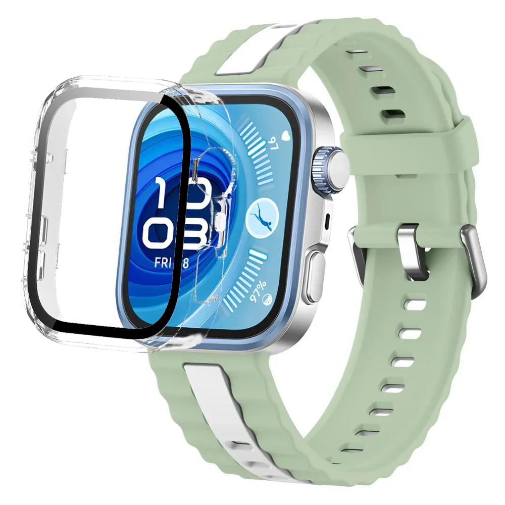 Silikonarmband+PC-Hülle für Huawei Watch Fit 4/Fit 4 Pro Intelligentes Armbandteile für Huawei Watch Fit 3 Uhr Schutzhülle