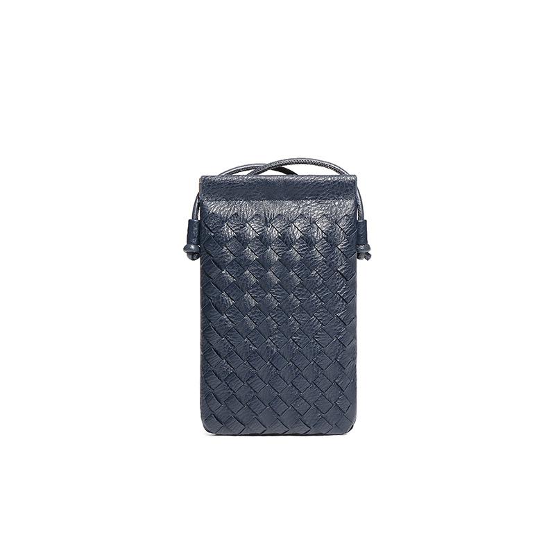 Vertical Mobile Phone Small Square Bag, Fashionable Hand-woven Bag, Mini and Cute Solid Color Single-shoulder Crossbody Bag