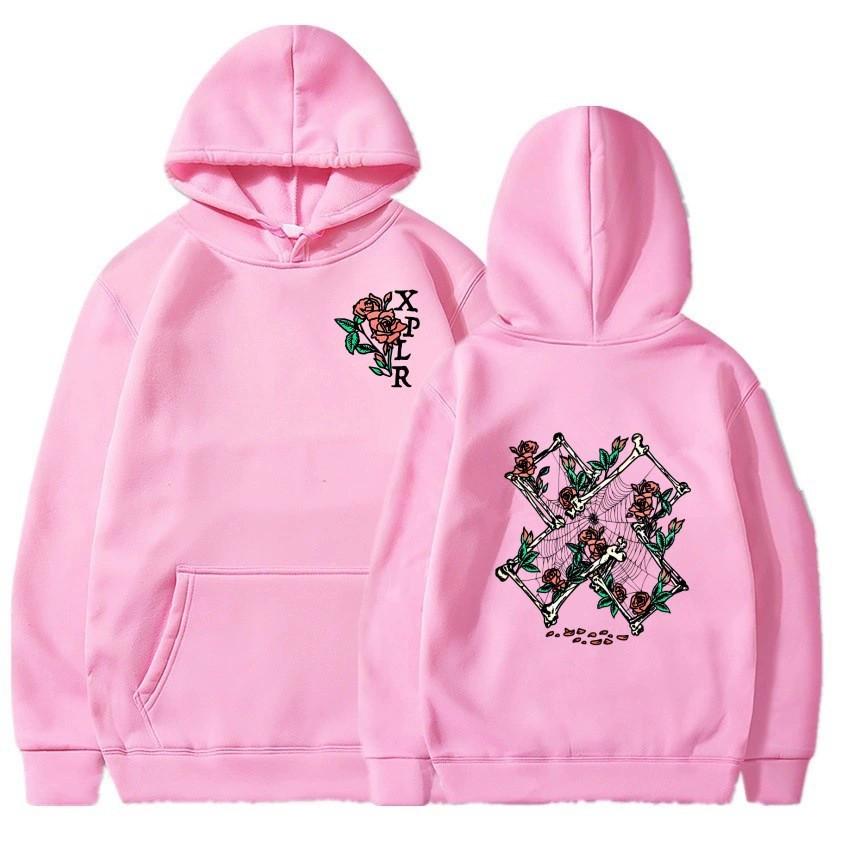 2025 Neu Bedruckt Ado Grenzüberschreitender Außenhandel Herbst/Winter Europäischer und Amerikanischer Stil Locker Hip Hop Ins Hoodie mit Samt f