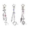 Sweet Cross Heart Bead Keychain Hanging Decorations Keyring Hanging Ornament