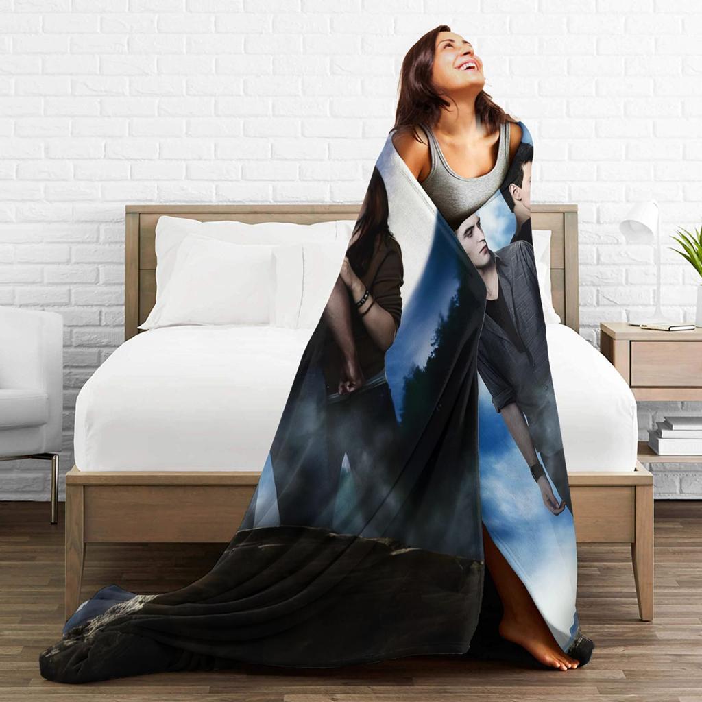 Twilight Meme Blanket Cover Movie Wool Throw Blanket Summer Air Conditioning Decoration Lightweight Bedspreads,