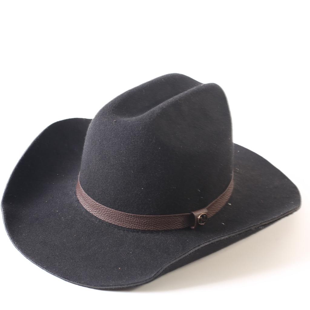 Popular European and American Classic Imitation Cashmere Felt Hat, Men's and Women's Fashion Seamless Edge Western Cowboy Hat