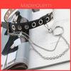Punk Style Chain Leather Belt With Metal Buckle For Casual Men Women Fashion Accessory