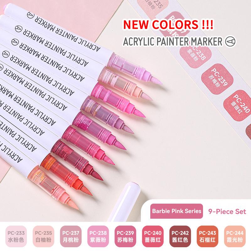 LANGUO 240/171/9 Colors Direct Liquid Acrylic Marker Pens Soft Brush Acrylic Marker DIY Student Graffiti Painting Drawing Pens