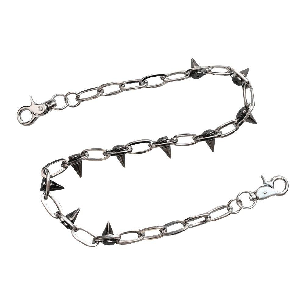 

Женские Джинсы Брюки Готика Панк Клепки Цепь на Талию с Шипами в Виде Колец и Звеньев Регулируемый Ремешок