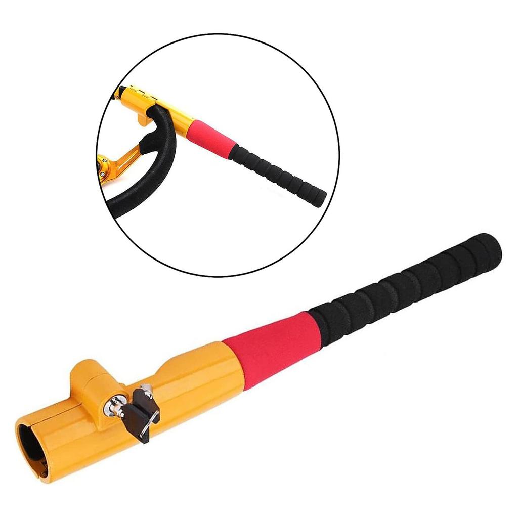 Universal Car Steering Wheel Lock Baseball Theft Lock with 2 Keys with Tough-steel Construction Enhance Automobile Security