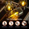 LED Solar Candles Light Flameless Rechargeable Night Light Waterproof For Garden Decor Outdoor Wedding Party Atmosphere Lamp