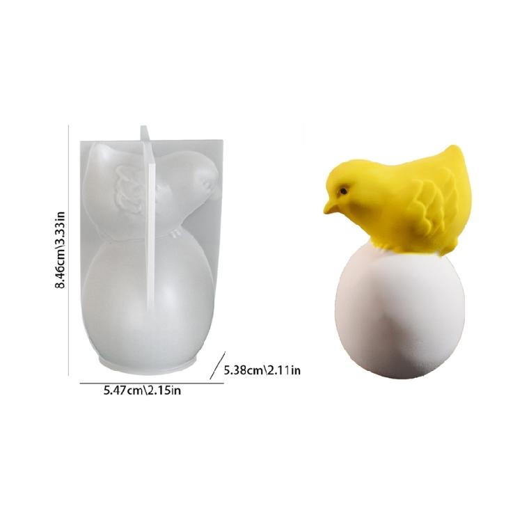 Easter Themed Silicone Candle Mold Chick on Eggs Silicone Molds for Epoxy Resin Making Candle Soap Chocolate Cake Baking