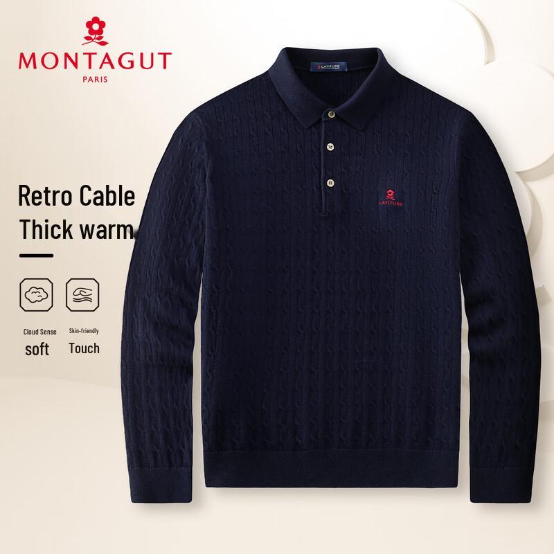 

MONTAGUT Men s Tech Blend Warm Turtleneck Sweater L