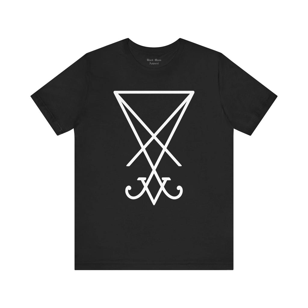 Lucifer Sigil, Satan T-shirt, Devil Shirt, Demonology Shirt, Black Magic, Vintage Occult, Gothic Fashion Jersey Short Sleeve Tee