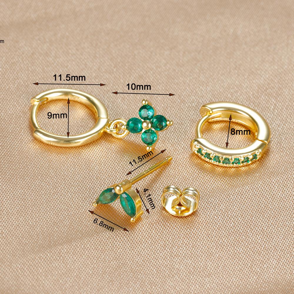 3 ΤΕΜ Κρεμαστά Σκουλαρίκια για Γυναίκες Ανοξείδωτο Ατσάλι Λουλούδι Κρεμαστά Σκουλαρίκια Αξεσουάρ Κοσμημάτων για Πιρσινγκ