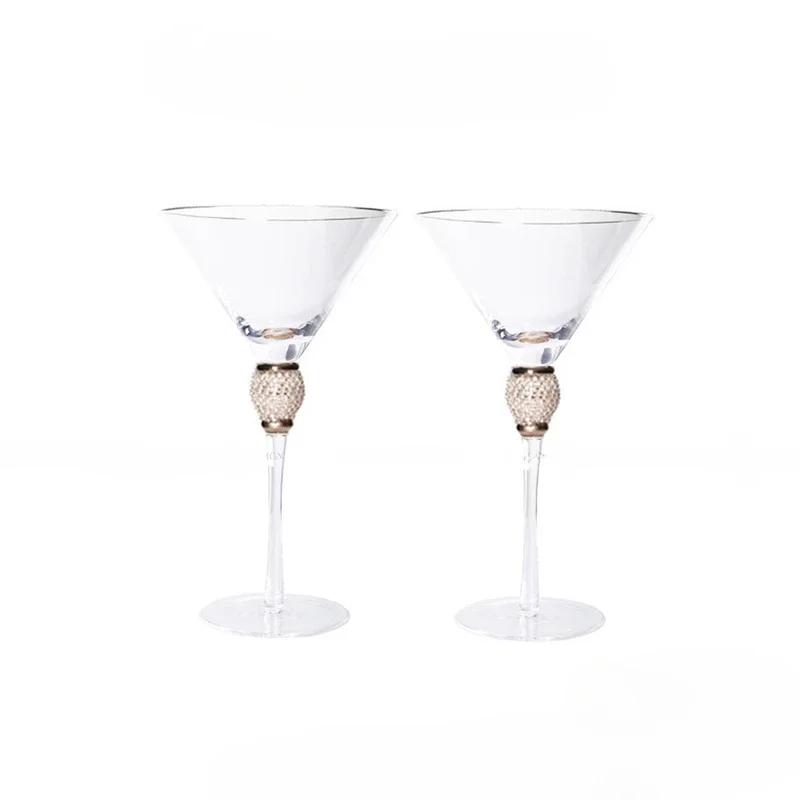 2pcs Light Wind · No Light Luxury Phnom Penh Crystal Glass Wine Glass Cocktail Champagne Glass Decanter Set