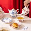 Квітучий Набір Чайників з Кістяного Порцеляни, Ретро Британський Горщик для Квітів Мати та Дитина Сувенірний Подарунок, Високоякісний Розкішний Весільний Подарунок