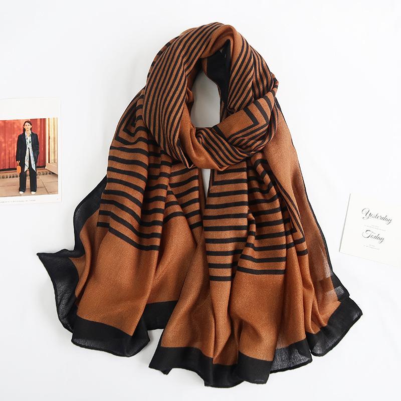 

Шарф из хлопка и льна для женщин на осень и зиму, новый универсальный, теплый и модный, декоративный шарф с буквами 180*85cm